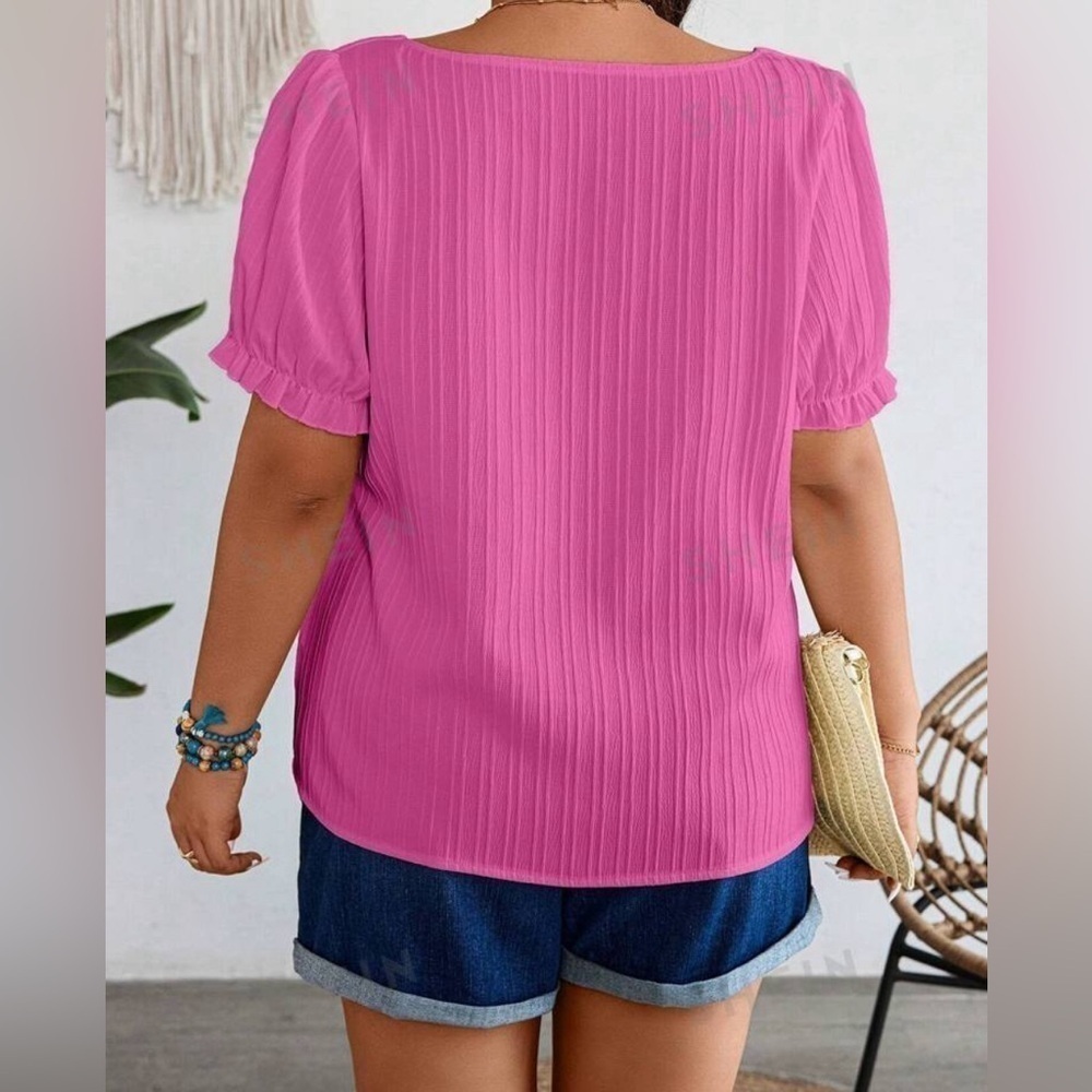 70’s pink boho top - Picture 2 of 2